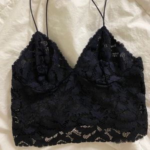 Black lace bralette